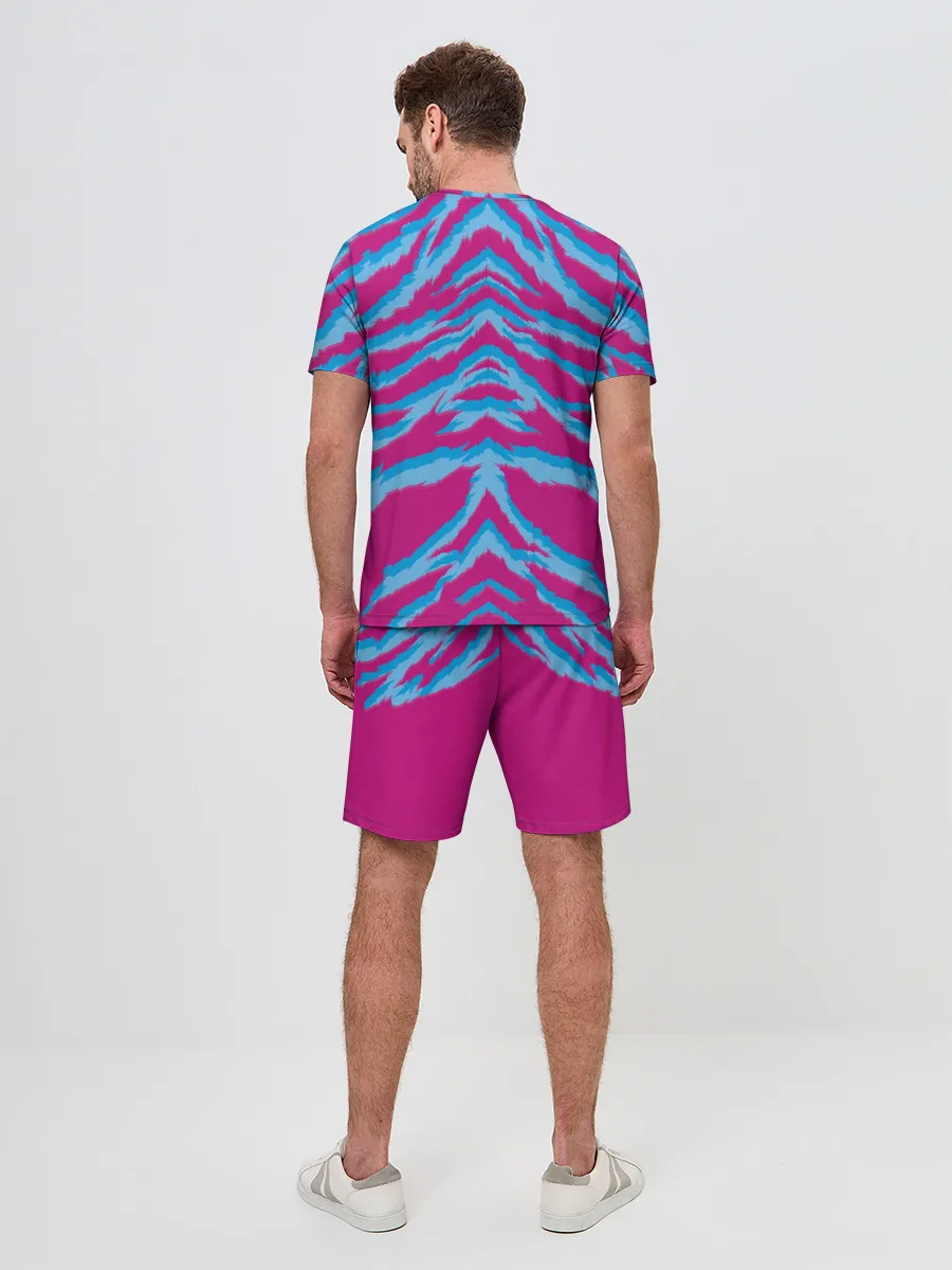 Мужской костюм с шортами / Неоновая шкура тигра