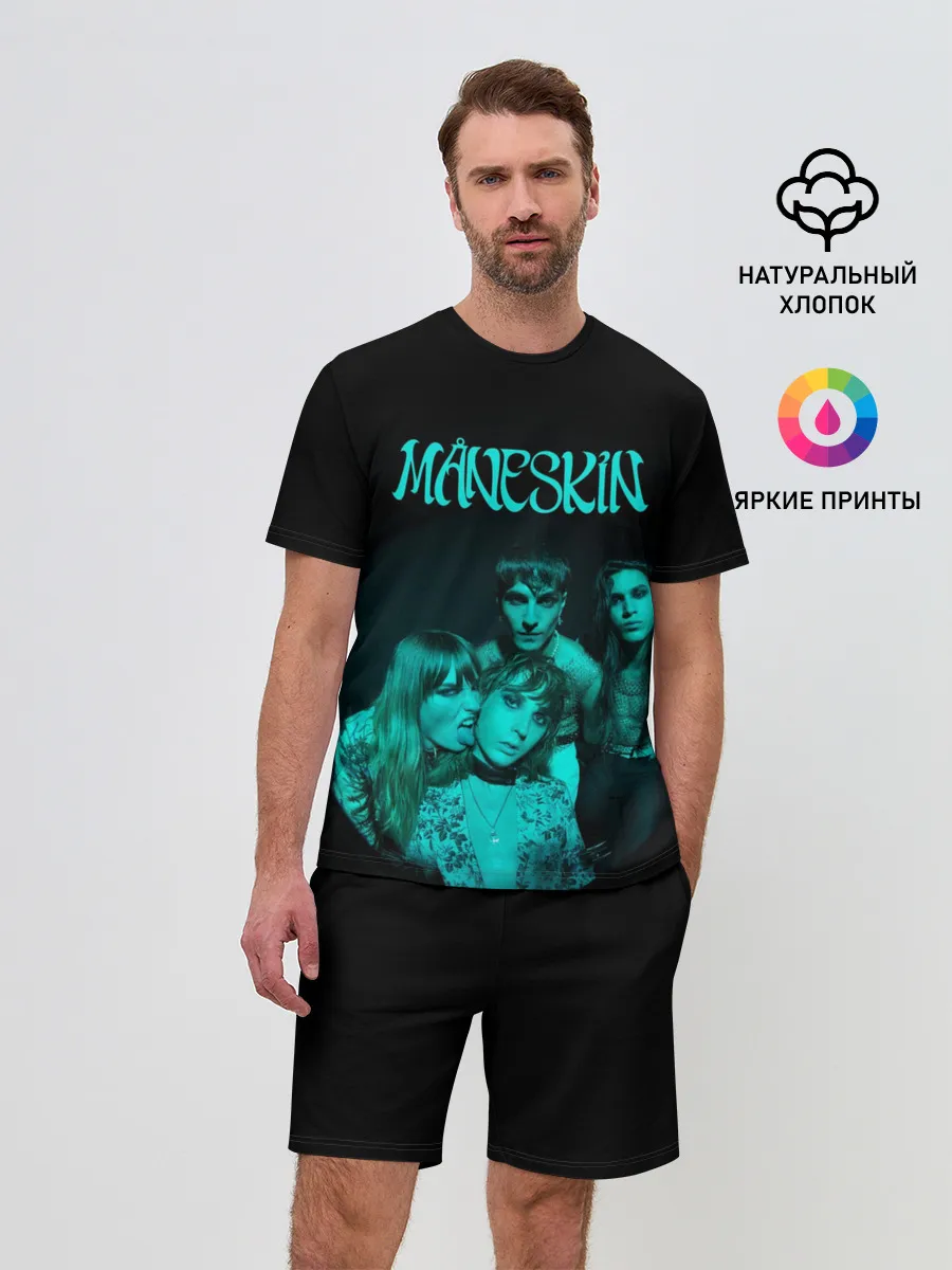 Мужской костюм с шортами / Maneskin. Fisheye Faces