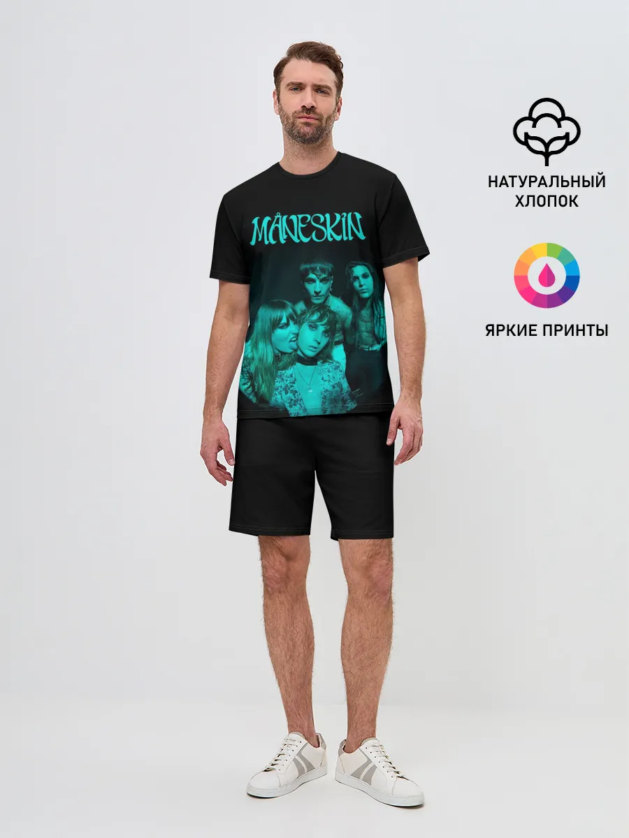 Мужской костюм с шортами / Maneskin. Fisheye Faces