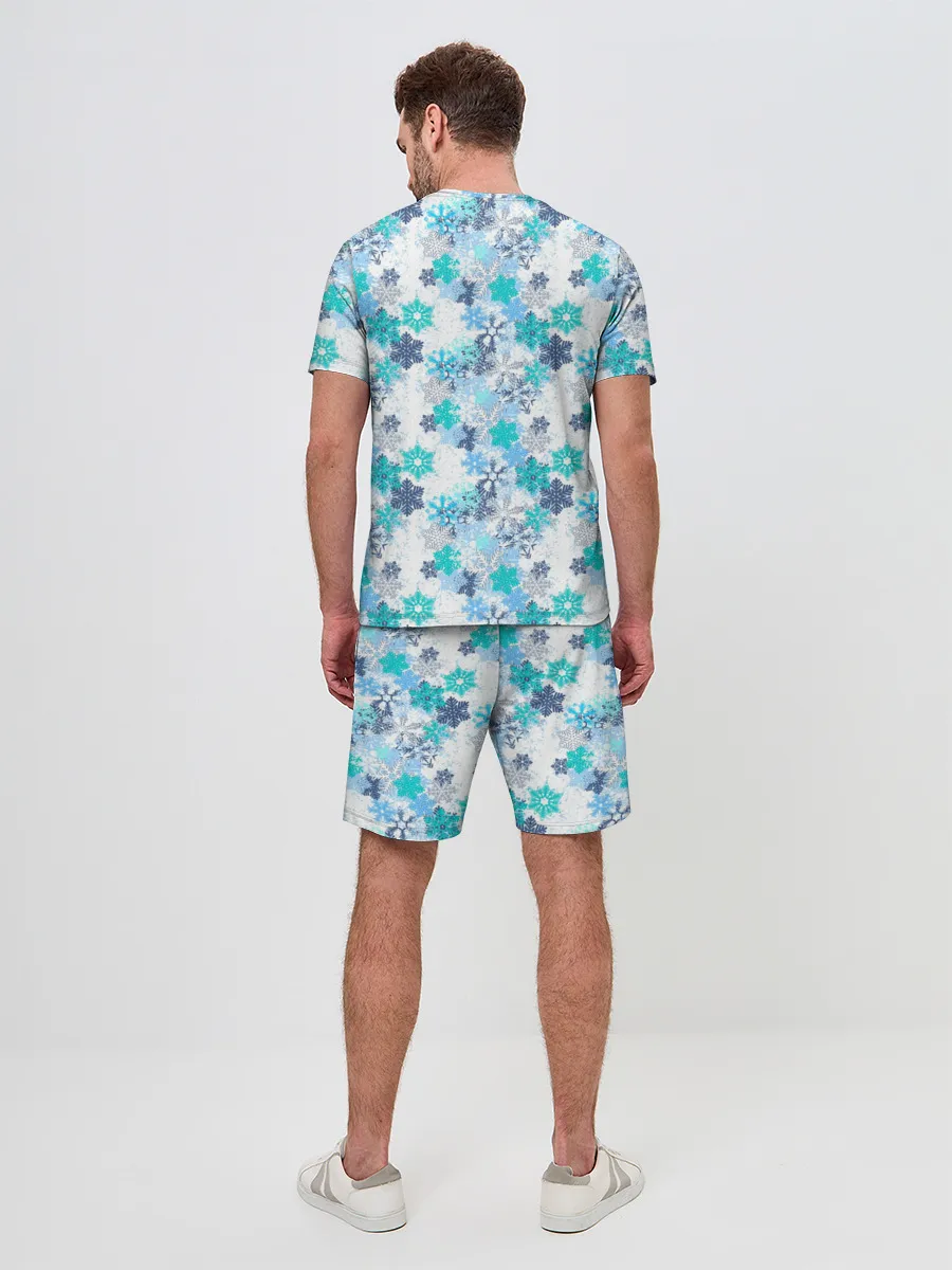 Мужской костюм с шортами / Зимние Снежные Узоры