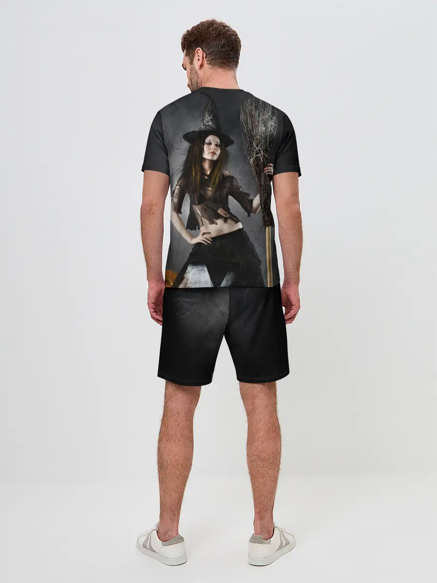 Мужской костюм с шортами / Милая ведьма с метлой
