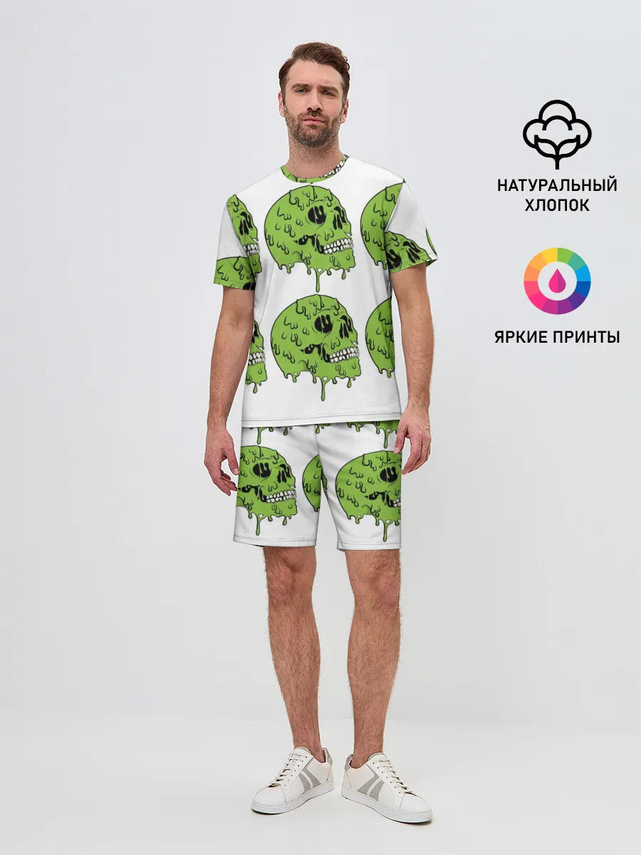 Мужской костюм с шортами / Кислотный Череп!)