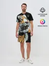 Мужской костюм с шортами / Тигр перед атакой
