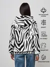Женское худи / Черно-белая зебра