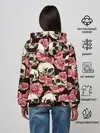 Женское худи / Черепа и цветы