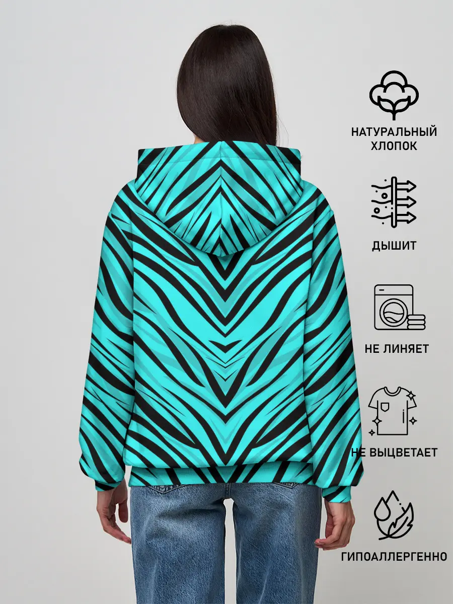 Женское худи / Абстратный полосатый узор