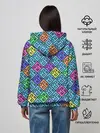 Женское худи / Неоновый яркий абстрактный узо