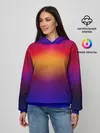 Женское худи / Размытый оранжево-фиолетовый