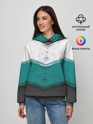 Женское худи / Полосатый абстрактный принт