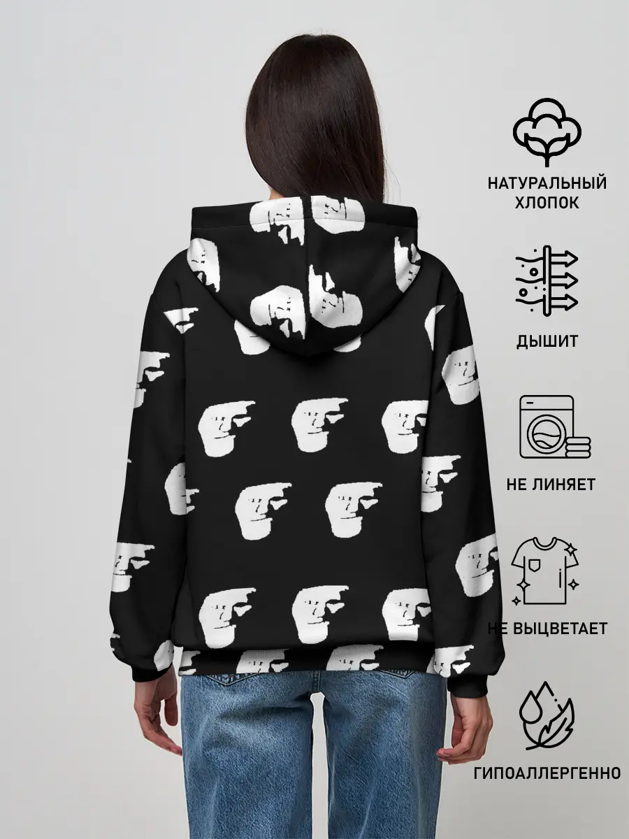 Женское худи / Dark trollface