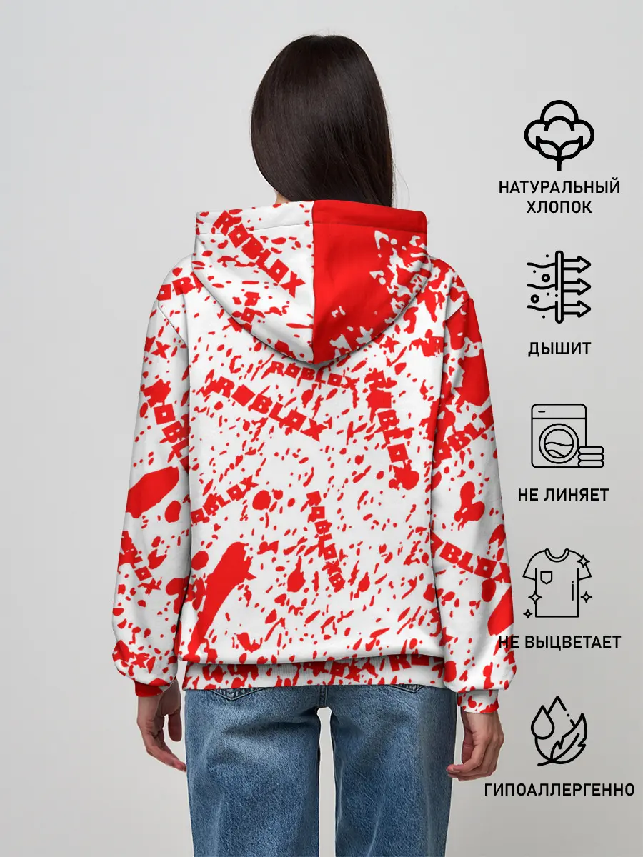 Женское худи / Roblox piggy/Свинка Пигги.