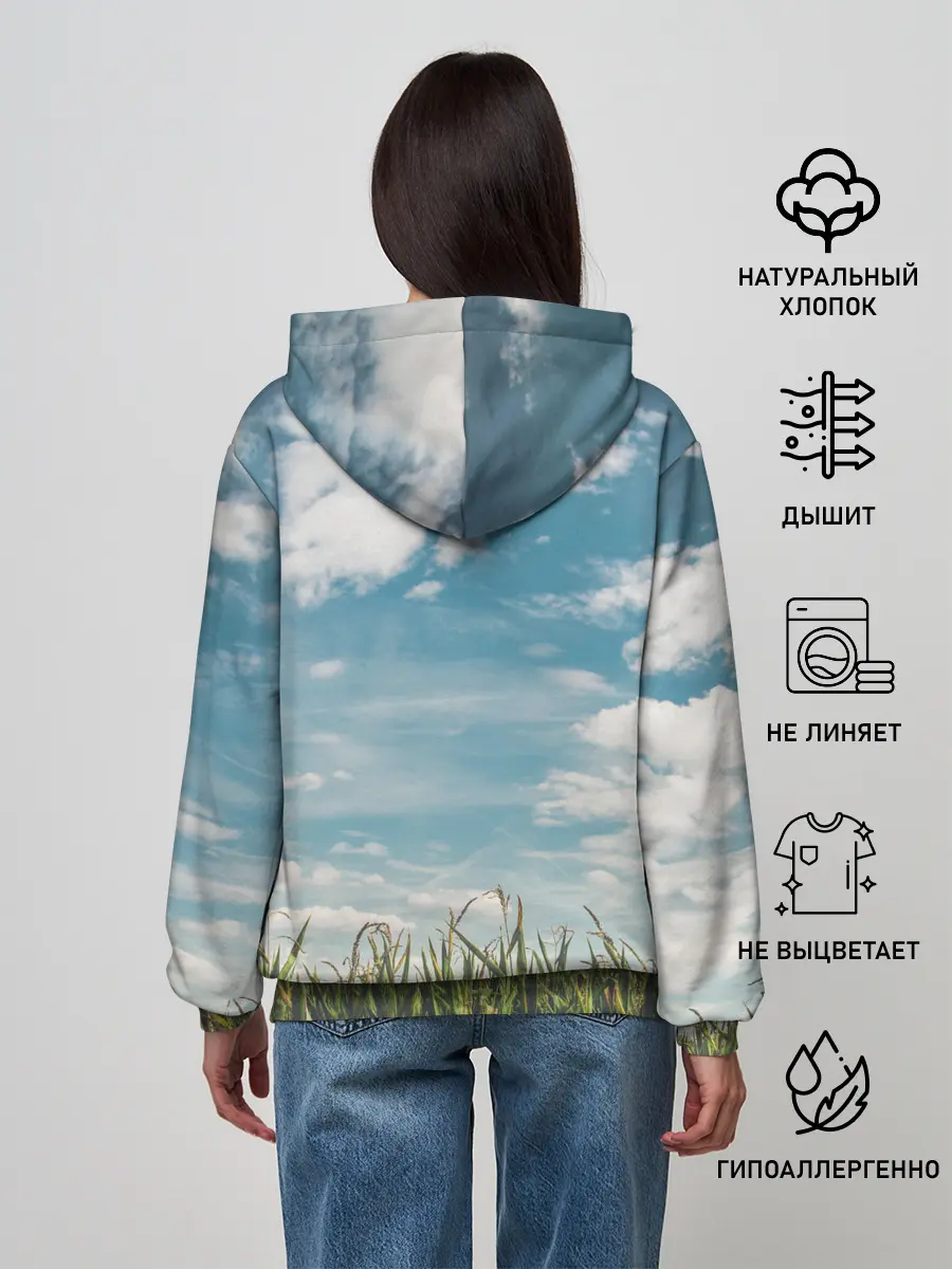 Женское худи / Небушко и полюшко