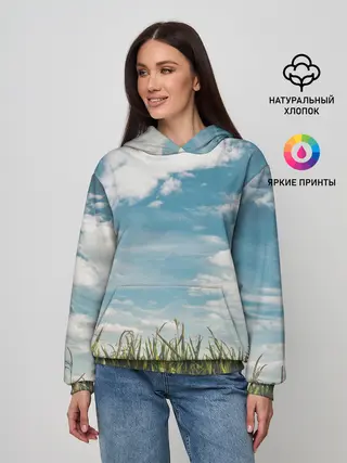 Женское худи / Небушко и полюшко