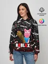 Женское худи / Roblox piggy/Свинка Пигги.