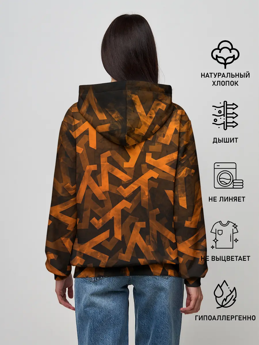 Женское худи / ЛОГО КНОПКА | HALF-LIFE