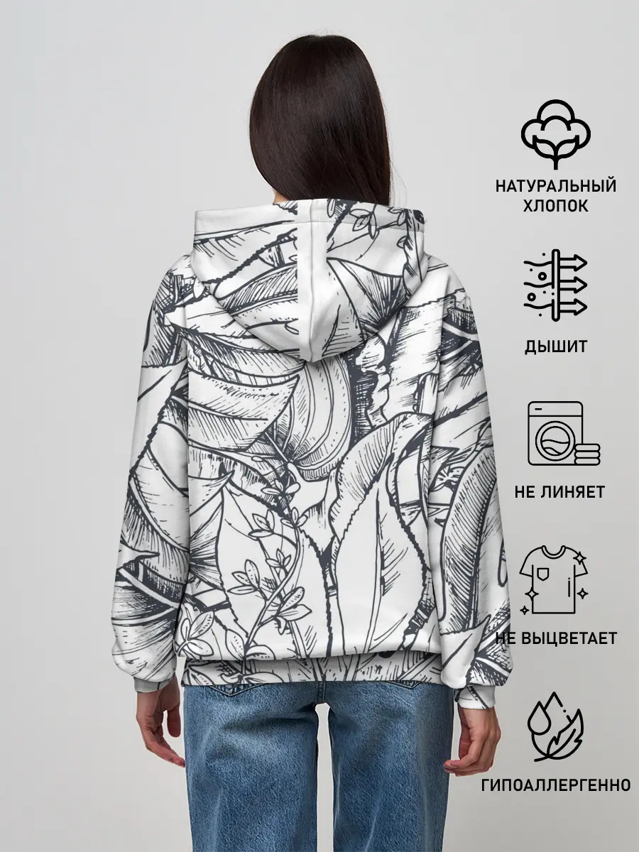 Женское худи / Тропические листья