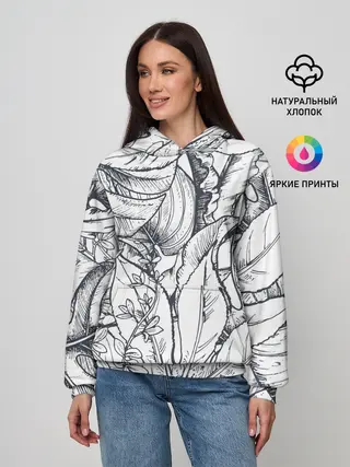 Женское худи / Тропические листья