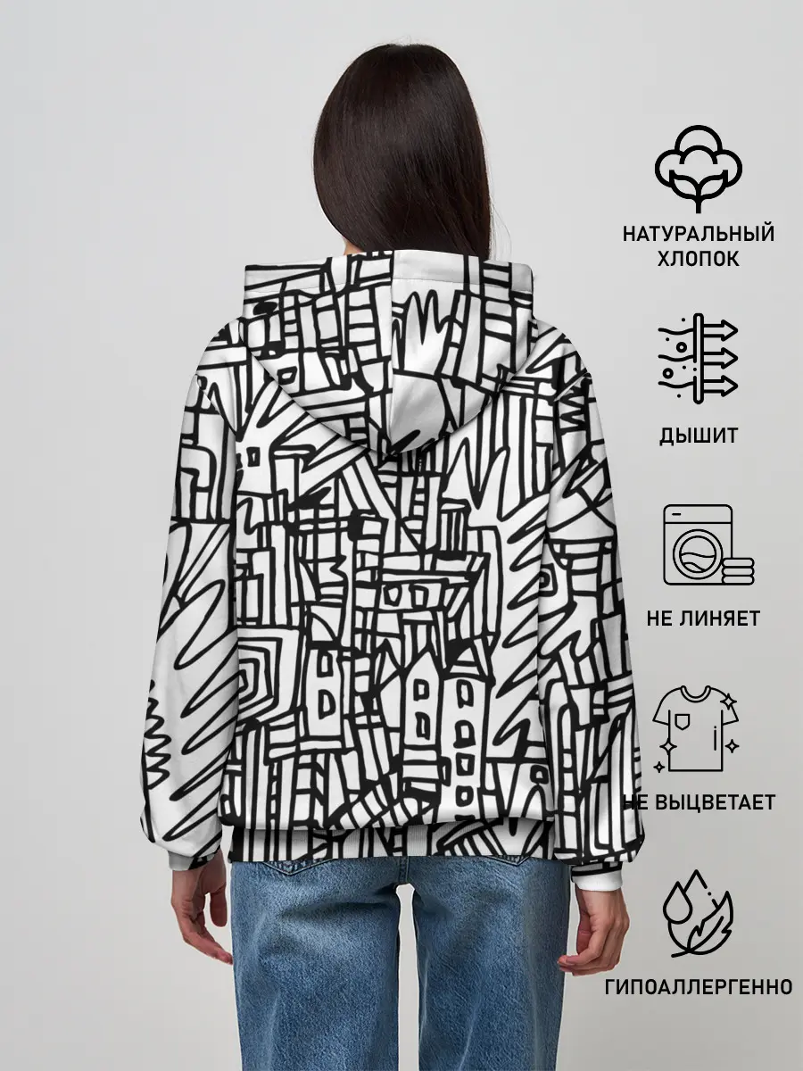 Женское худи / Городской скетч