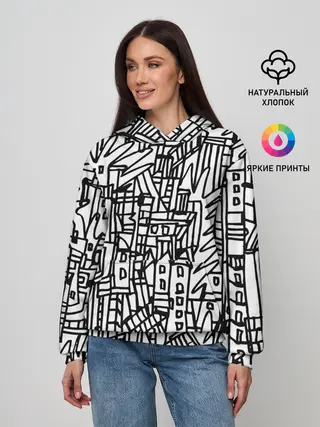 Женское худи / Городской скетч