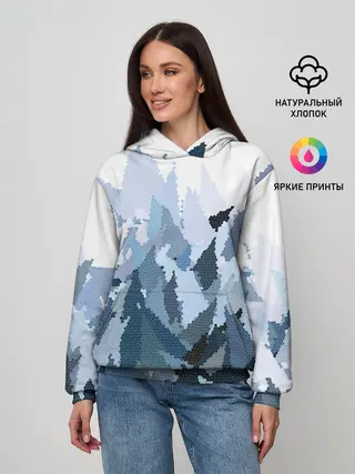 Женское худи / Абстрактная мазаика витраж