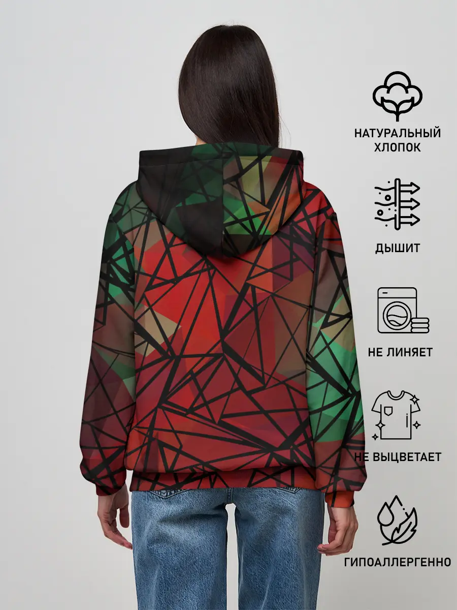 Женское худи / Абстрактный геометрический