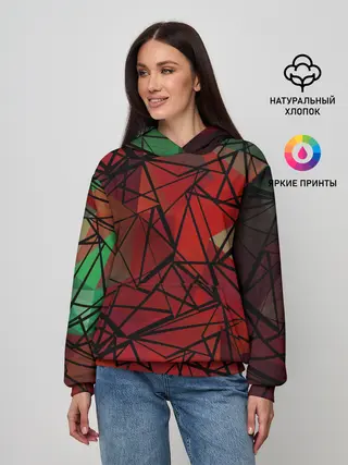 Женское худи / Абстрактный геометрический