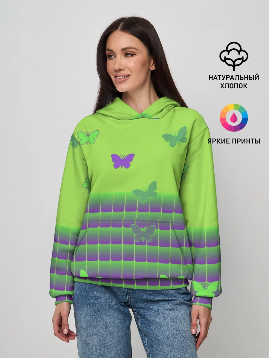 Женское худи / Бабочки