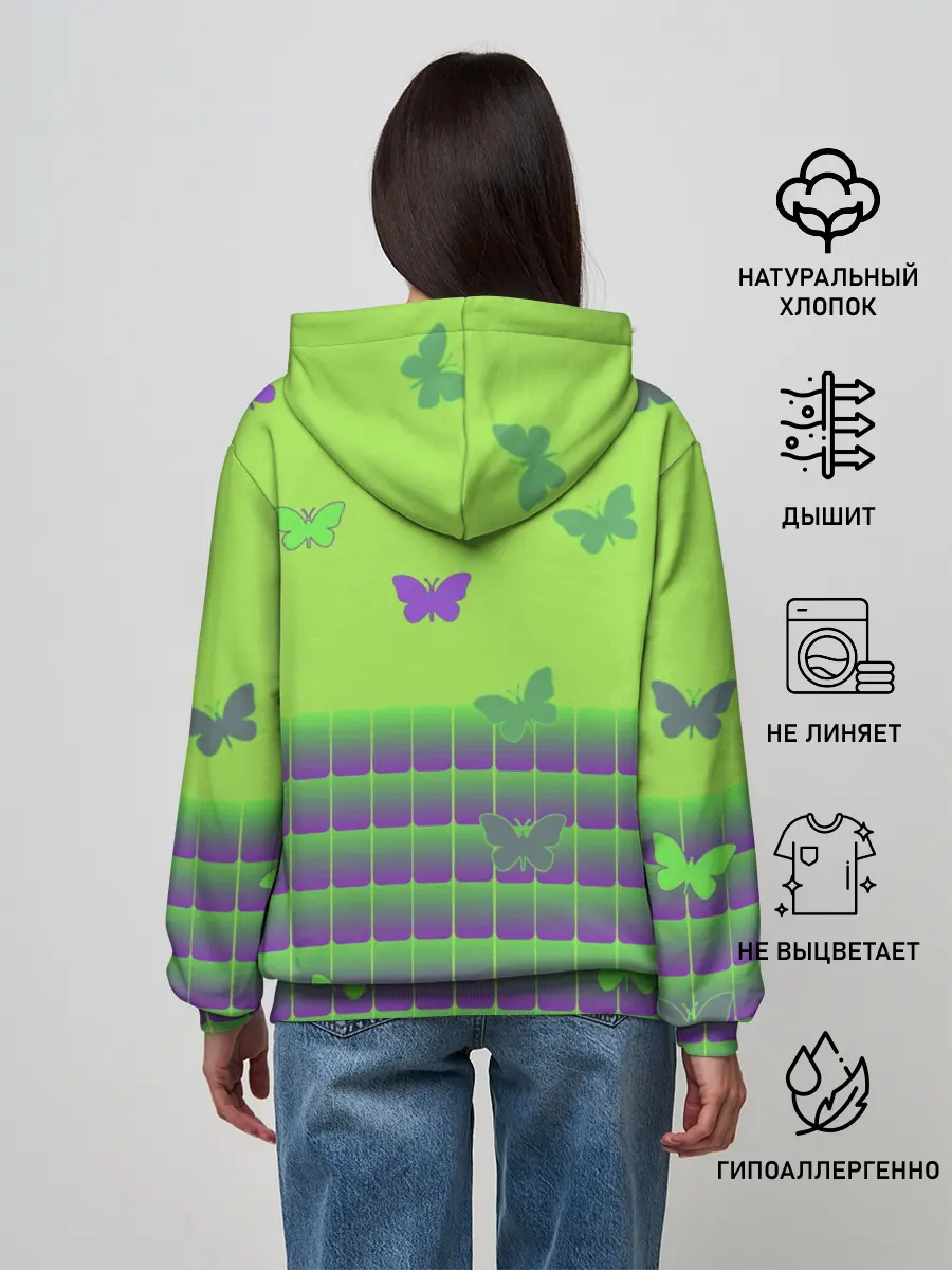Женское худи / Бабочки