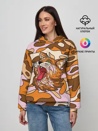Женское худи / Грозный кот