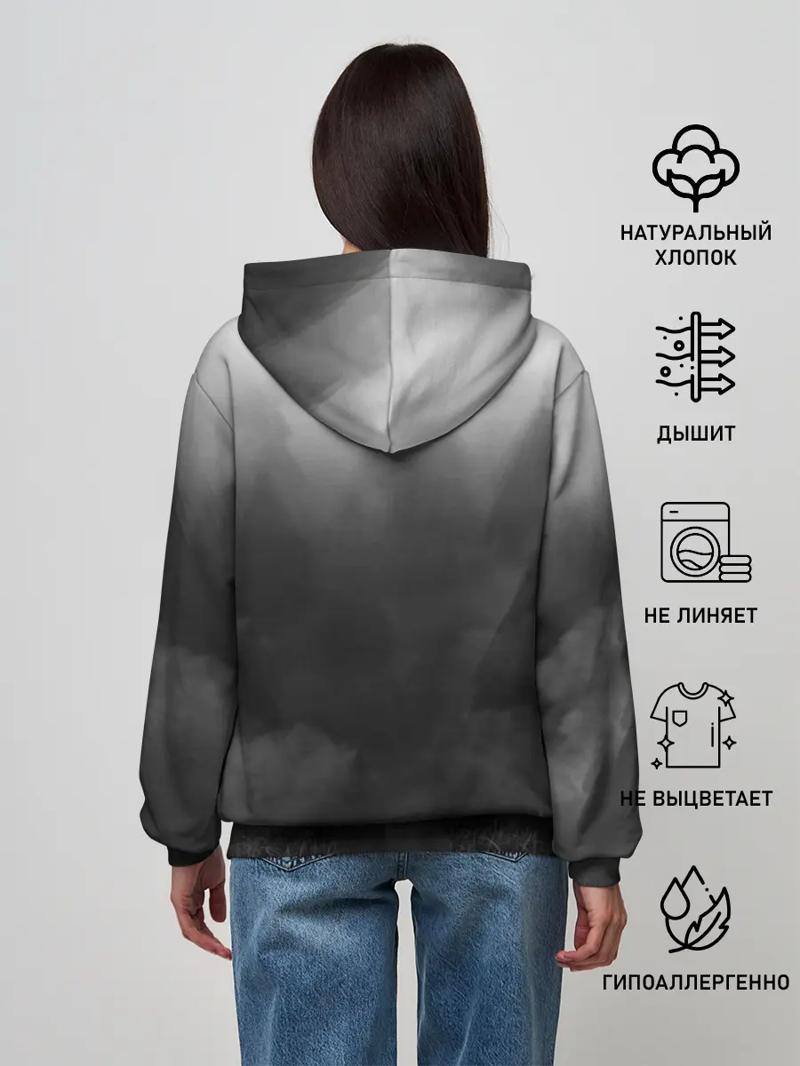 Женское худи / СИРЕНОГОЛОВЫЙ / ТУМАННЫЙ ЛЕС