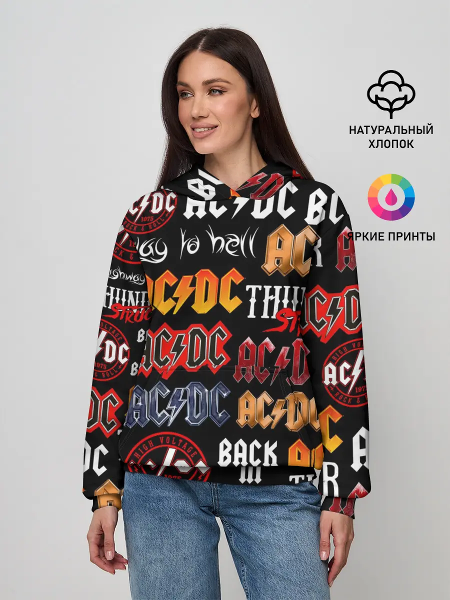 Женское худи / AC DC LOGOBOMBING