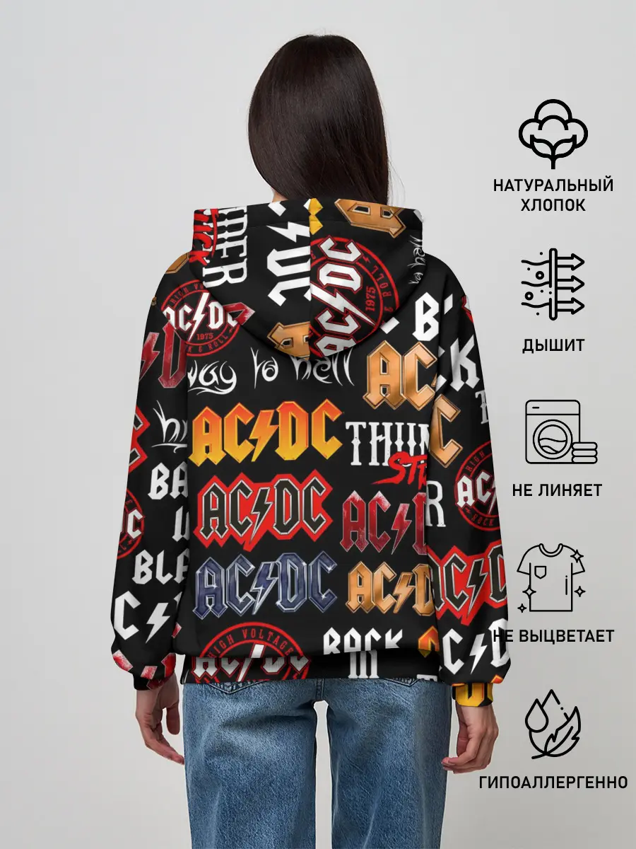 Женское худи / AC DC LOGOBOMBING