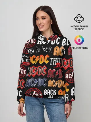 Женское худи / AC DC LOGOBOMBING