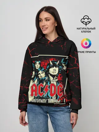Женское худи / AC DC HIGHWAY TO HELL