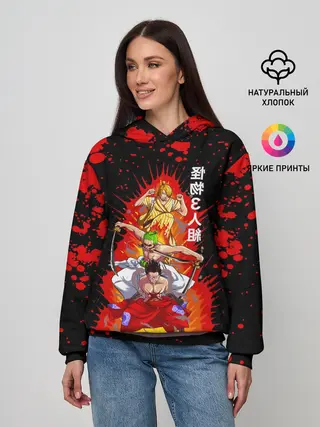 Женское худи / Санджи, Зоро и Луффи One Piece