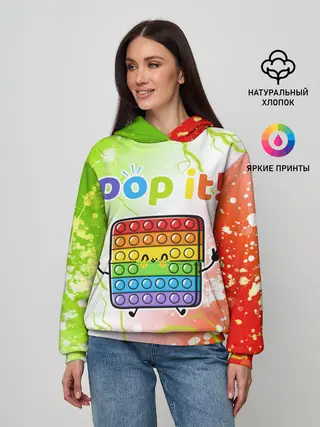 Женское худи / Pop It - Happy - Lightning