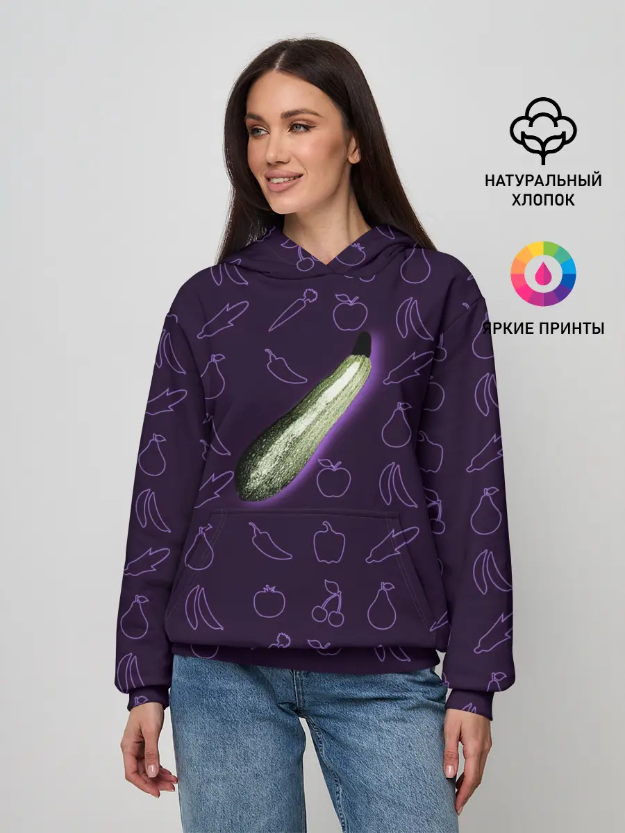 Женское худи / Сбор урожая. Кабачок