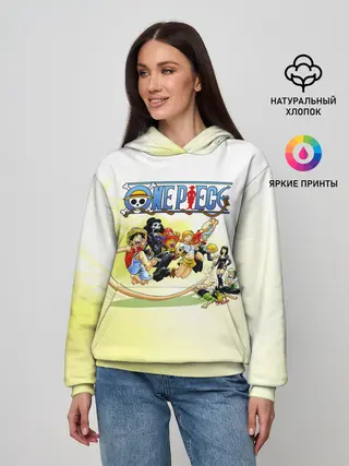 Женское худи / One Piece пираты Соломенной Шляпы