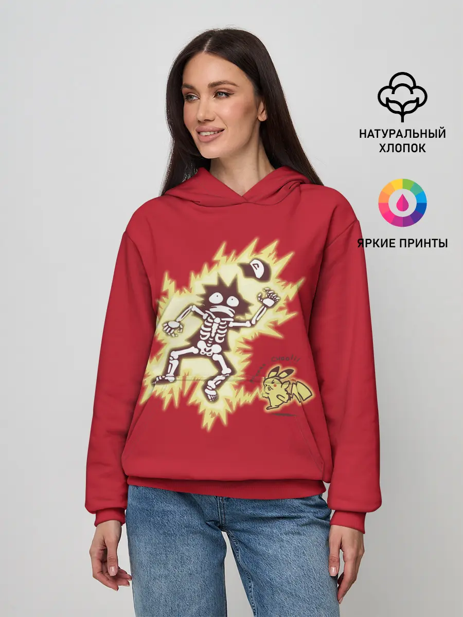 Женское худи / Знакомство с Пикачу