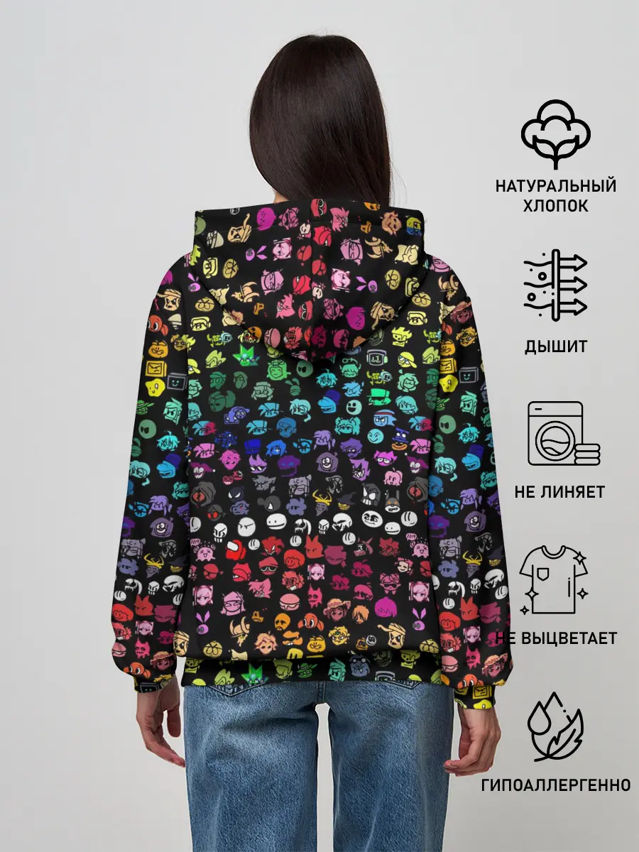 Женское худи / ПЕРСОНАЖИ ИГРЫ FNF