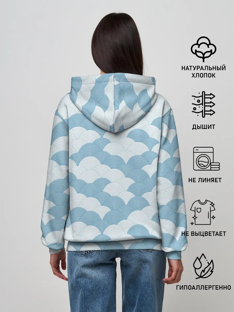 Женское худи / Абстрактные волны