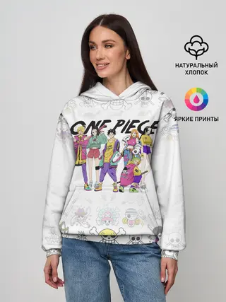 Женское худи / One Piece. Большой куш на стиле