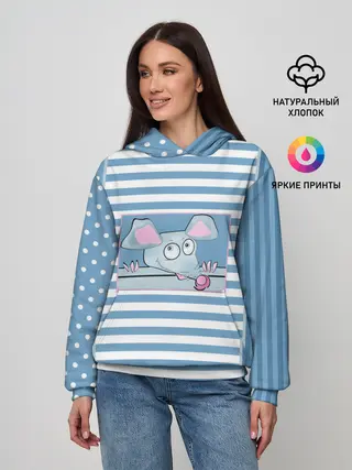 Женское худи / Веселая Мышь