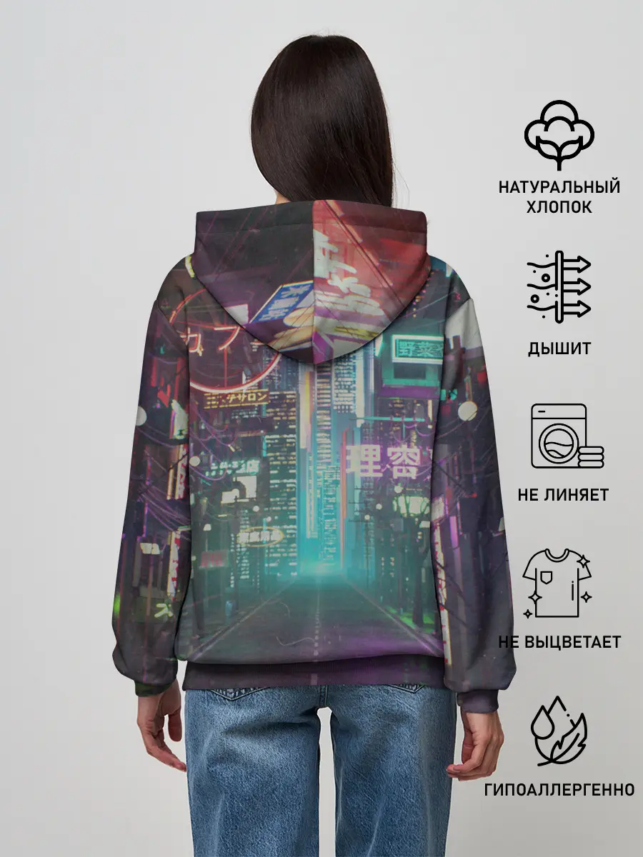 Женское худи / Neon Tokyo