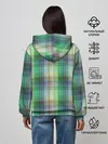 Женское худи / Зеленый клетчатый узор