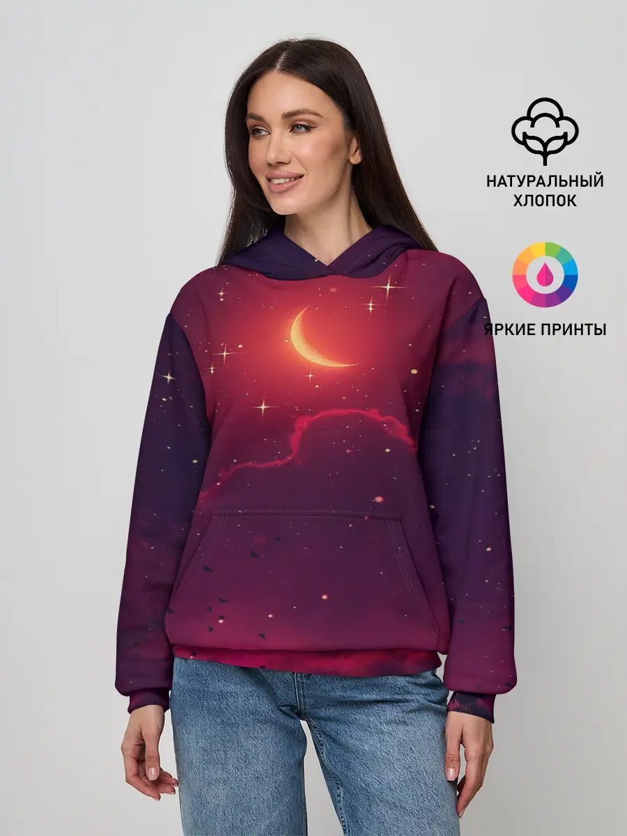 Женское худи / СКАЗОЧНАЯ НОЧЬ 2 КРАСНЫЙ
