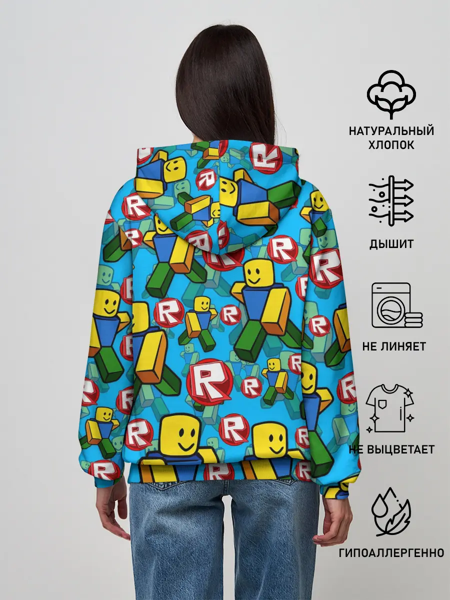 Женское худи / ROBLOX / РОБЛОКС / NOOB / НУБ