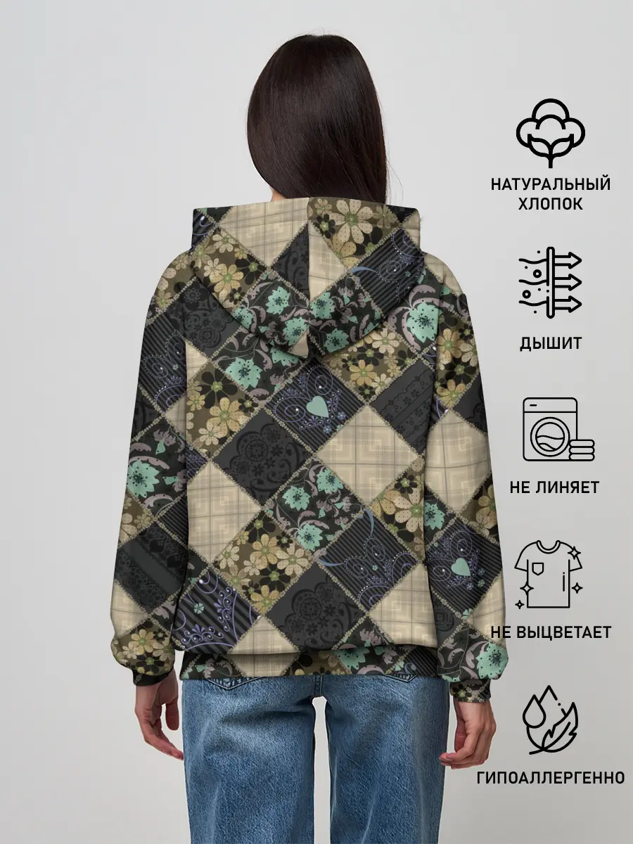 Женское худи / Лоскутное шитье