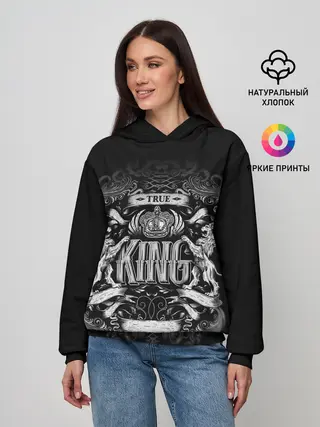 Женское худи / КОРОЛЕВСКИЙ ЧЁРНЫЙ