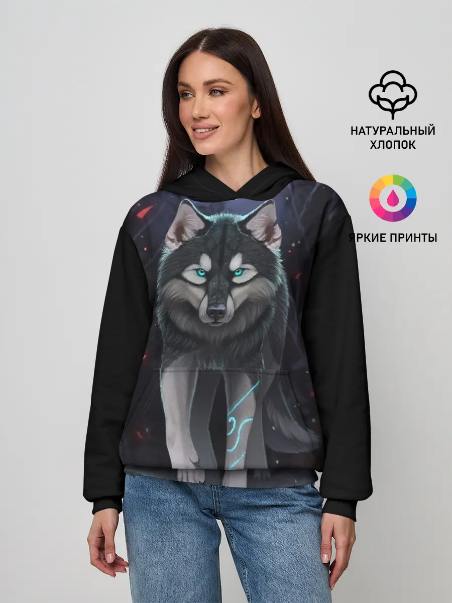 Женское худи / КРАСИВЫЙ ВОЛК